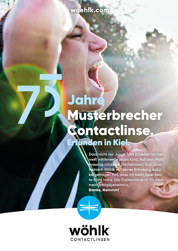 75 Jahre Musterbrecher Contactlinse. Erfunden in Kiel.